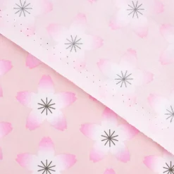 Rico Design Baumwollstoff Stoffabschnitt Kirschblüten hellrosa pink weiß 50x140cm