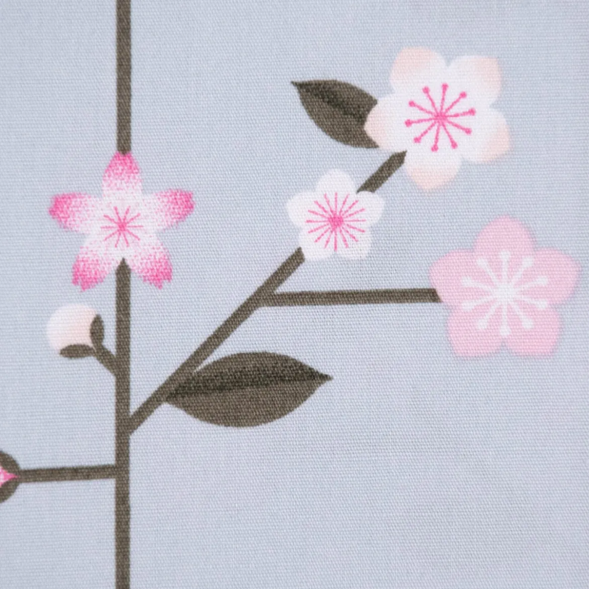 Rico Design Baumwollstoff Stoffabschnitt Kirschblütenzweige hellblau rosa 50x140cm