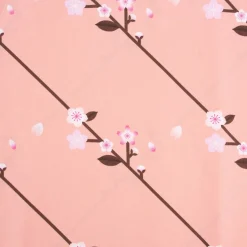 Rico Design Baumwollstoff Stoffabschnitt Kirschblütenzweige pfirsich rosa 50x140cm