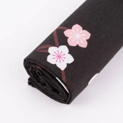 Rico Design Baumwollstoff Stoffabschnitt Kirschblütenzweige schwarz weiß 50x140cm