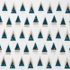 Rico Design Baumwollstoff Stoffabschnitt Weihnachten grafische Tannen mint gold 50x140cm