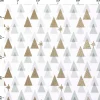 Rico Design Baumwollstoff Stoffabschnitt Druckstoff grafische Tannen weiß gold 50x140cm
