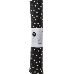 Rico Design Baumwollstoff Stoffabschnitt Sterne schwarz natur 50x140cm