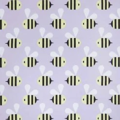 Rico Design Baumwollstoff Stoffabschnitt Bienen flieder gelb schwarz 50x140cm
