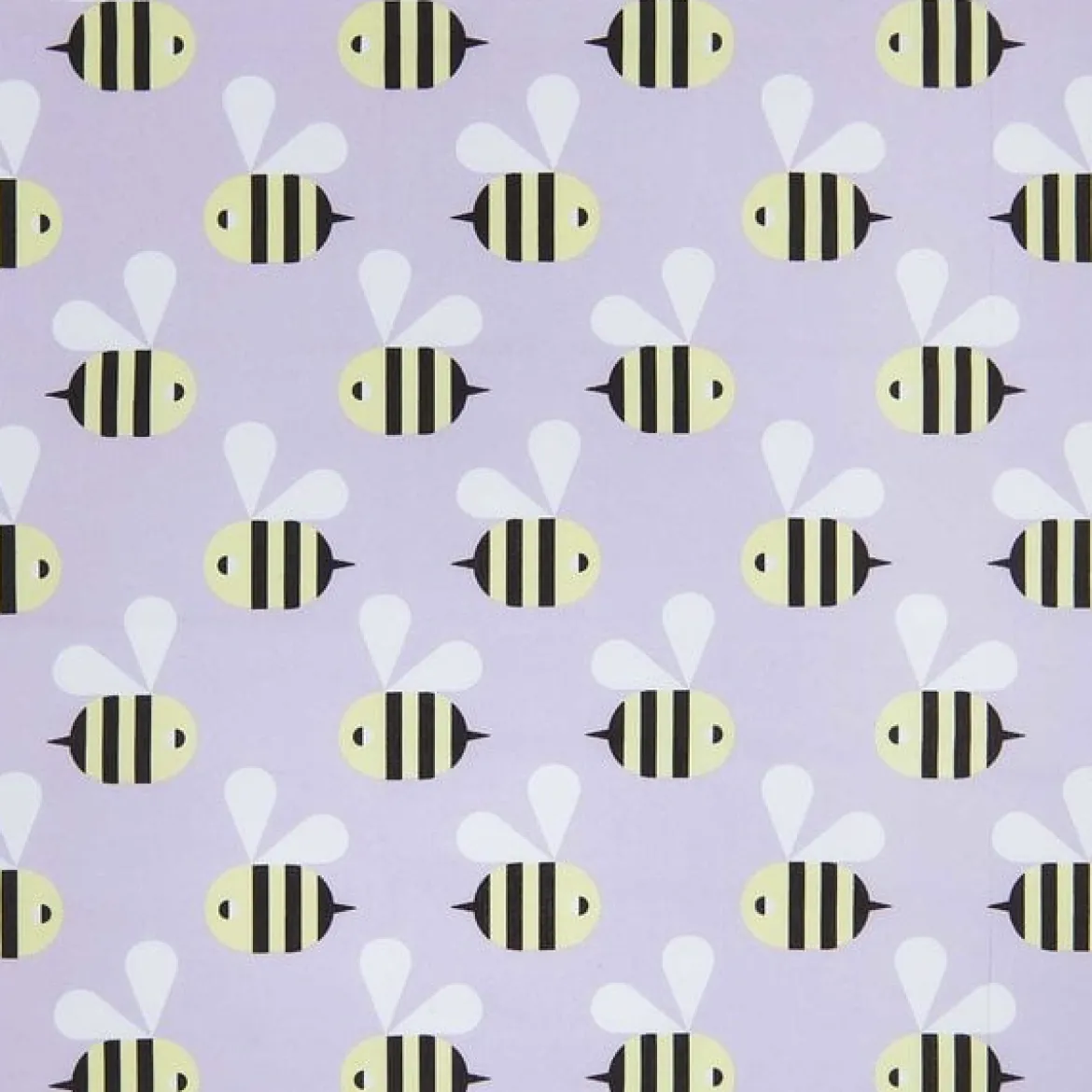 Rico Design Baumwollstoff Stoffabschnitt Bienen flieder gelb schwarz 50x140cm