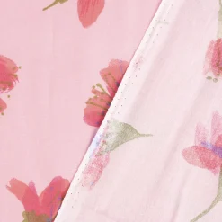 Rico Design Baumwollstoff Stoffabschnitt Aquarellblüten rosa bunt 50x140cm