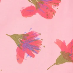 Rico Design Baumwollstoff Stoffabschnitt Aquarellblüten rosa bunt 50x140cm