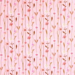 Rico Design Baumwollstoff Wildblumen rosa bunt 1,4m Breite