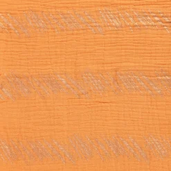 Rico Design Bekleidungsstoff Krinkel Musselin Stoffabschnitt Streifen senfgelb gold 50x130cm