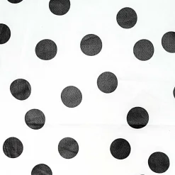Rico Design beschichtete Baumwolle Stoffabschnitt Punkte groß weiß schwarz 25x70cm