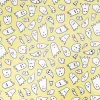 Rico Design beschichtete Baumwolle Stoffabschnitt Geister gelb weiß silberfarbig 25x70cm