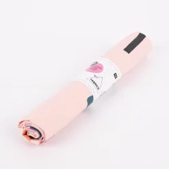 Rico Design beschichtete Baumwolle Stoffabschnitt grafisches Muster rosa lila dunkelgrün 50x140cm