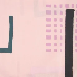 Rico Design beschichtete Baumwolle Stoffabschnitt grafisches Muster rosa lila dunkelgrün 50x140cm
