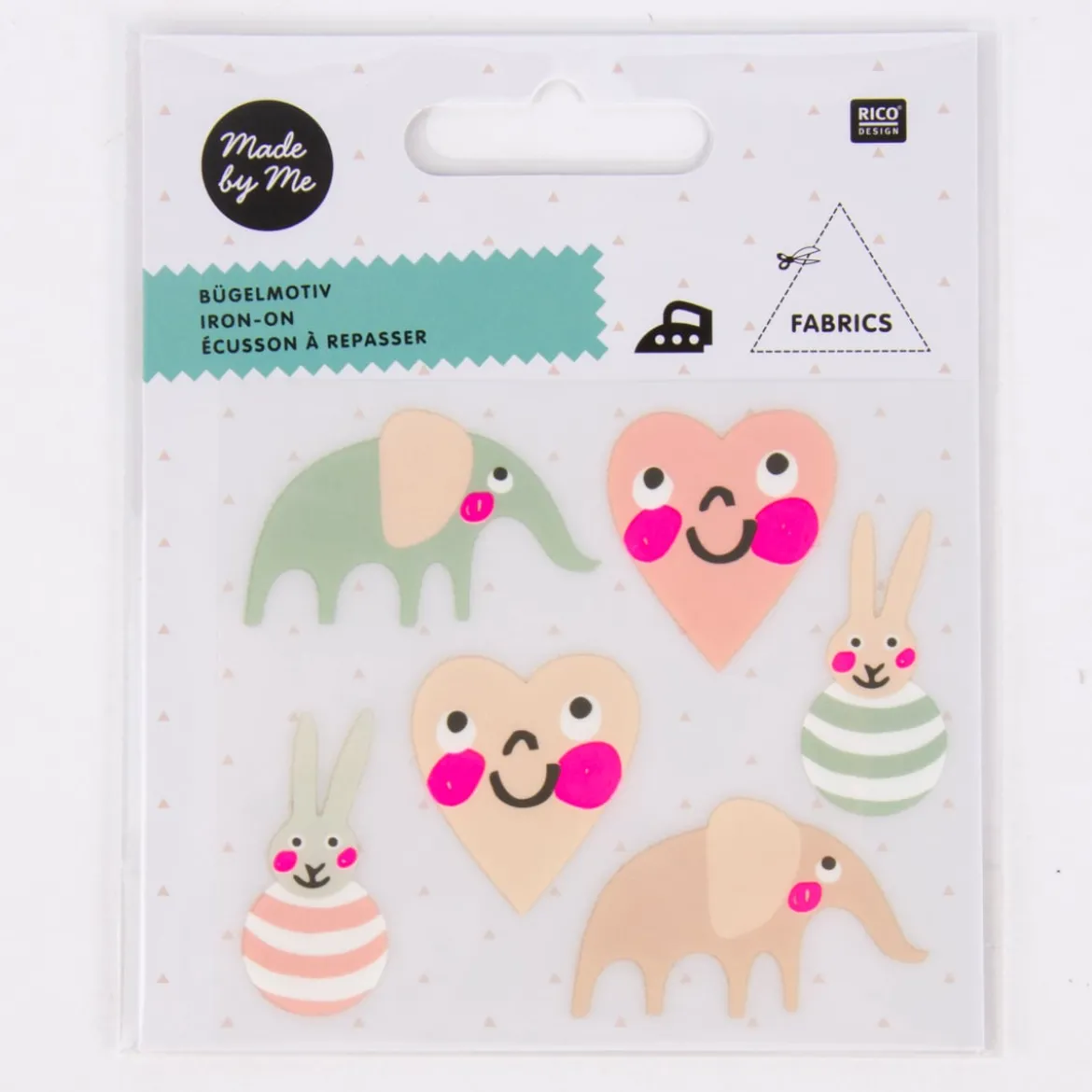 Rico Design Bügelmotivset Baby Girl 6 Motive rosa hellgrün