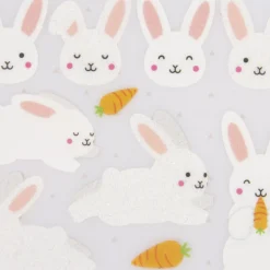 Rico Design Bügelmotivset Hase 10 Motive weiß orange