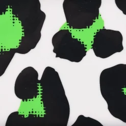 Rico Design Bügelmotivset Leo Print 1 Bogen schwarz neongrün