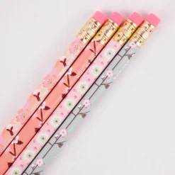 Rico Design Bleistifte Mix Kirschblüten rosa hellblau 4 Stück
