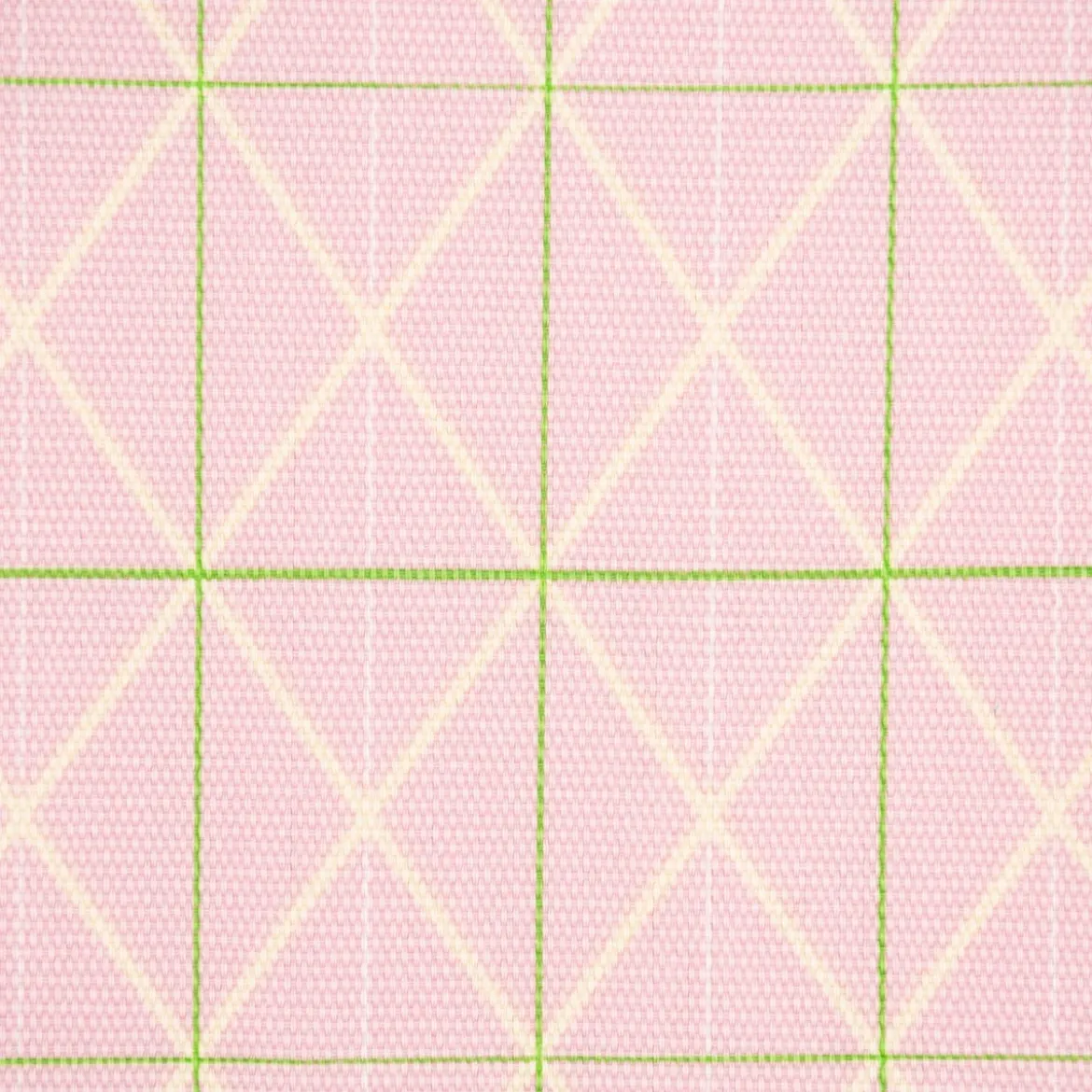 Rico Design Canvas Baumwollstoff Stoffabschnitt Raster geometrisch Linien rosa neongrün gelb 50x140cm