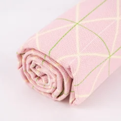 Rico Design Canvas Baumwollstoff Stoffabschnitt Raster geometrisch Linien rosa neongrün gelb 50x140cm
