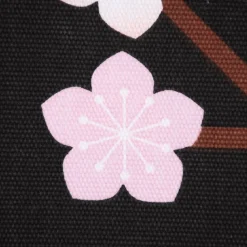 Rico Design Canvas Baumwollstoff Stoffabschnitt Kirschblüten schwarz rosa 50x140cm