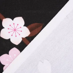 Rico Design Canvas Baumwollstoff Stoffabschnitt Kirschblüten schwarz rosa 50x140cm