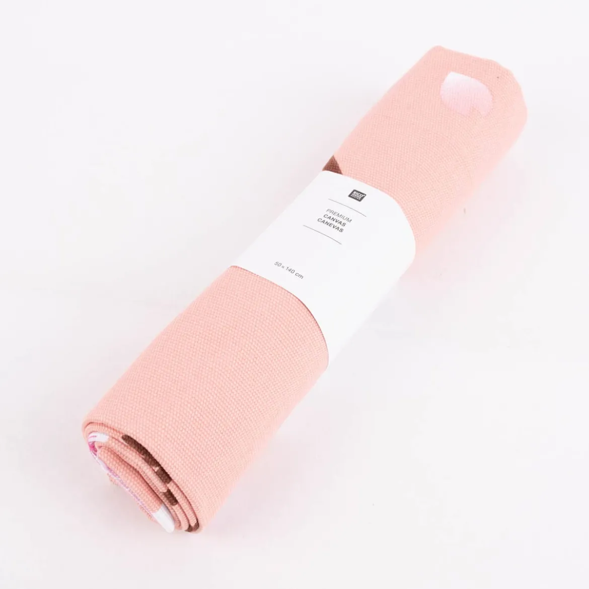 Rico Design Canvas Baumwollstoff Stoffabschnitt Kirschblüten pfirsich rosa 50x140cm