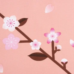 Rico Design Canvas Baumwollstoff Stoffabschnitt Kirschblüten pfirsich rosa 50x140cm