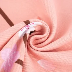 Rico Design Canvas Baumwollstoff Stoffabschnitt Kirschblüten pfirsich rosa 50x140cm