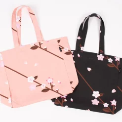 Rico Design Canvasshopper Kirschblüten Sakura pfirsich rosa 38x40x13cm