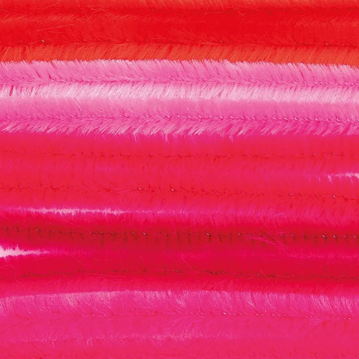 Rico Design Chenilledraht-Mix Rot Pink 50cm 10er Pack