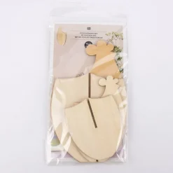 Rico Design 3D Dekofigur Steckhühner Holz natur 2 Stück
