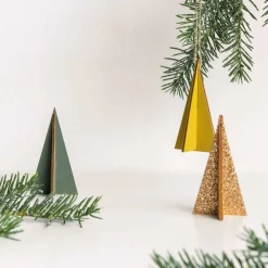 Rico Design 3D Dekohänger Steck-Tannen Holz natur 3 Stück 9x5cm