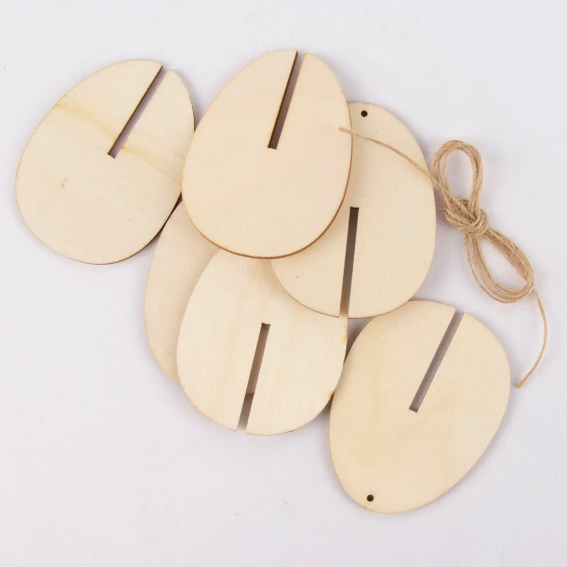 Rico Design 3D Dekohänger Steck-Hühnereier Holz natur 3 Stück