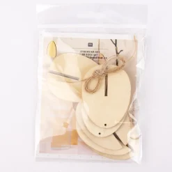 Rico Design 3D Dekohänger Steck-Hühnereier Holz natur 3 Stück