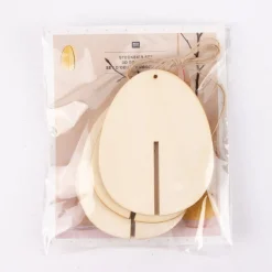 Rico Design 3D Dekohänger Steck-Gänseeier Holz natur 3 Stück