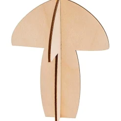 Rico Design 3D Deko Steck-Pilze zum Aufstellen Holz natur 2 Stück