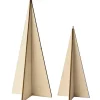 Rico Design 3D Deko Steck-Tannen zum Aufstellen oder Hängen Holz natur 2 Stück