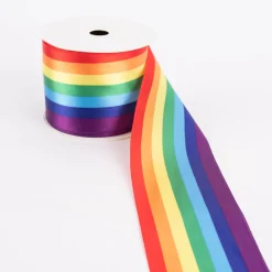 Rico Design Dekoband Geschenkband Regenbogen Breite 6cm bunt 3m