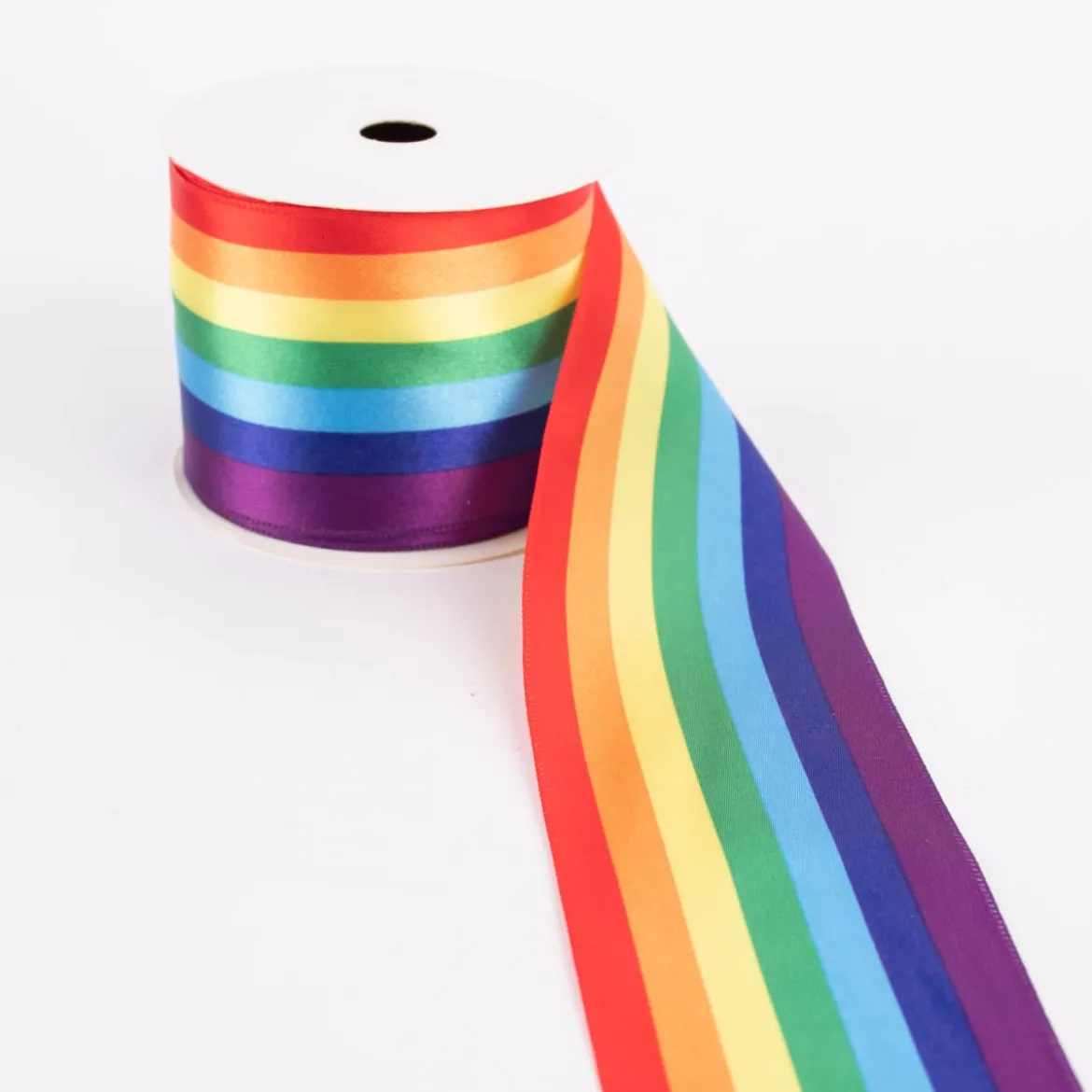 Rico Design Dekoband Geschenkband Regenbogen Breite 6cm bunt 3m