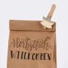 Rico Design Dekoclips Blätter Mix mit Glitter Holz natur gold 4 Stück 4,8cm