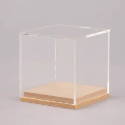 Rico Design Dekohaube Würfel Kunststoff Holz 6x6x6,5cm