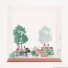 Rico Design Dekohaube Würfel Kunststoff Holz 12,5x12,5x13cm