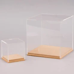 Rico Design Dekohaube Würfel Kunststoff Holz 12,5x12,5x13cm