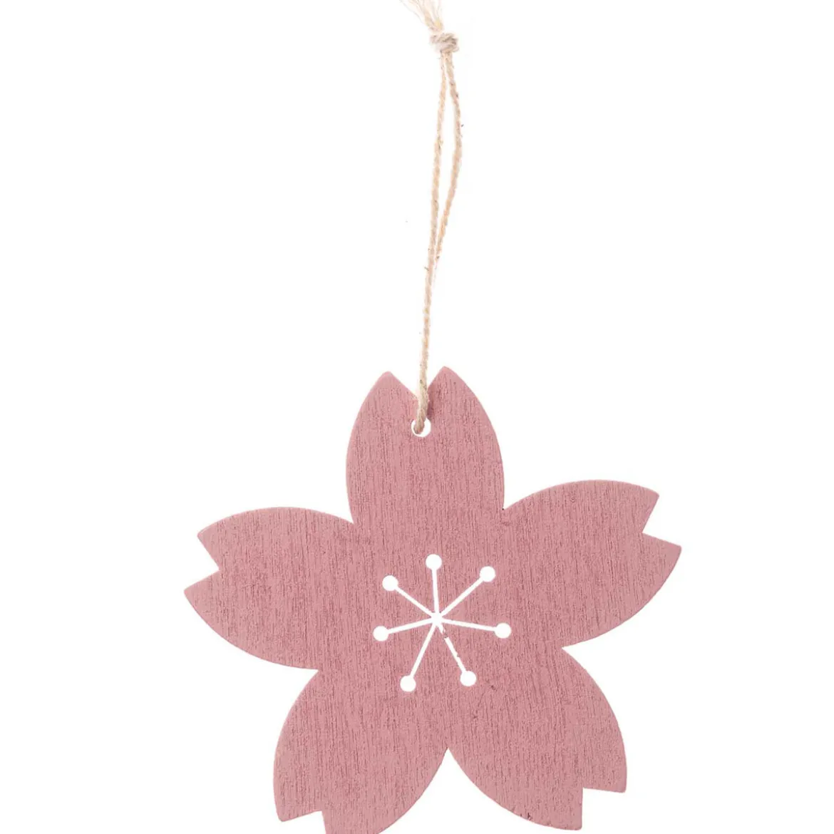 Rico Design Dekohänger Blume Blüte Holz rosa 7cm