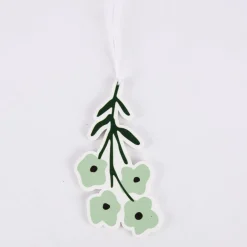 Rico Design Dekohänger Blume Holz grün mint 17cm
