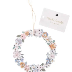 Rico Design Dekohänger Blumenkranz pastell 10cm