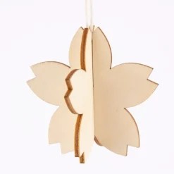 Rico Design Dekohänger 3D Steckblüten Holz natur 3 Stück