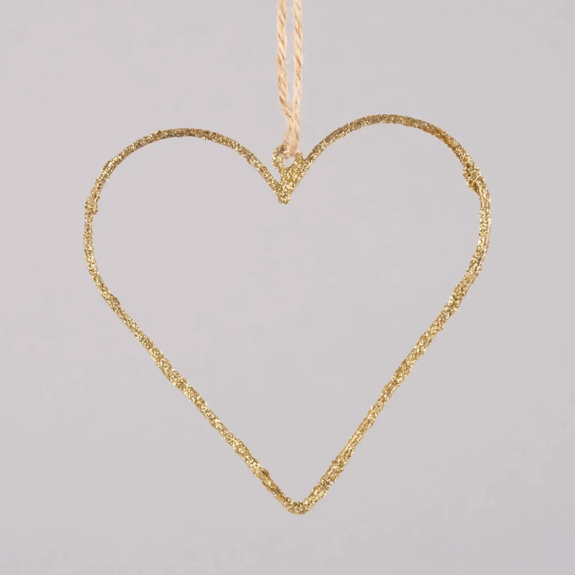 Rico Design Dekohänger Herz Glitter Metall goldfarben 9x9cm