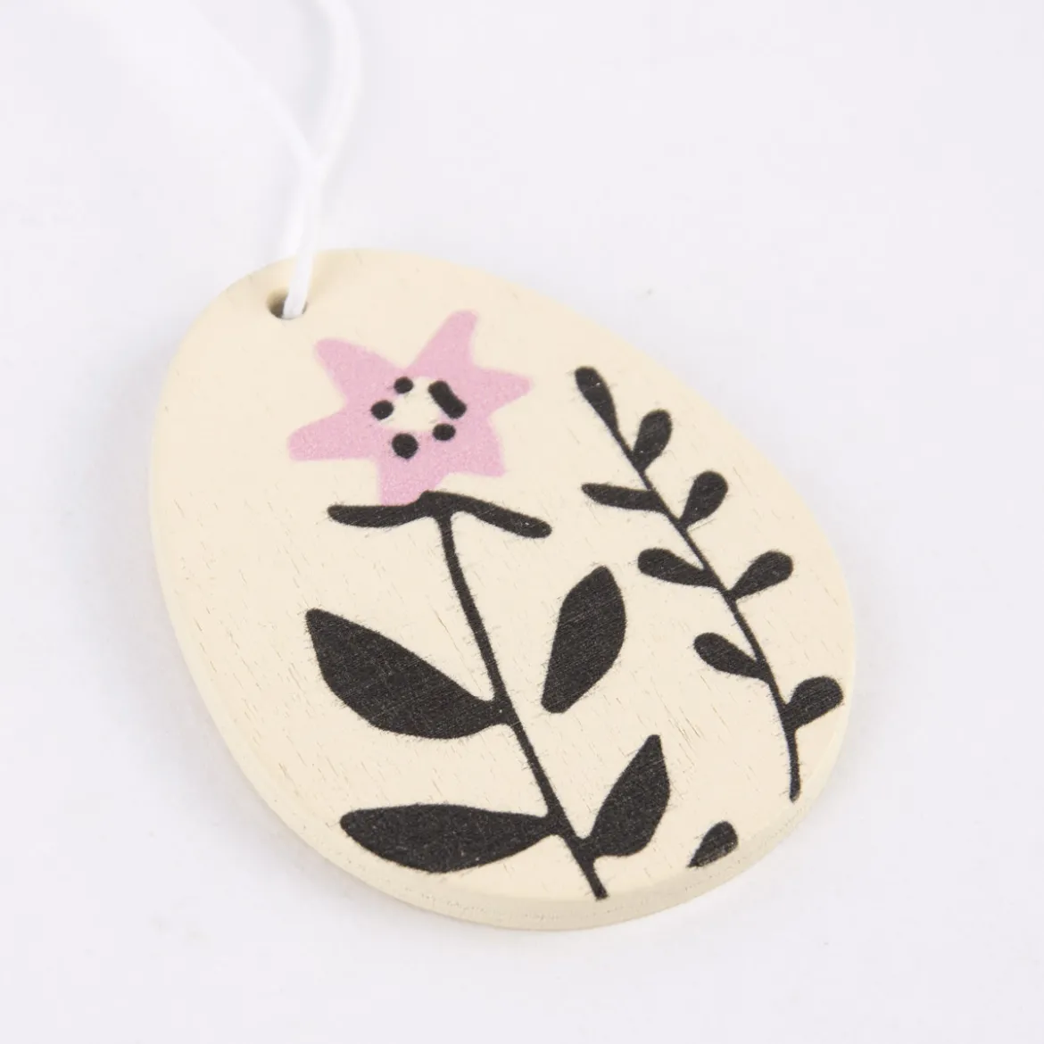Rico Design Dekohänger Osterei Blumen Holz natur 11cm