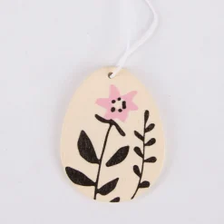Rico Design Dekohänger Osterei Blumen Holz natur 11cm
